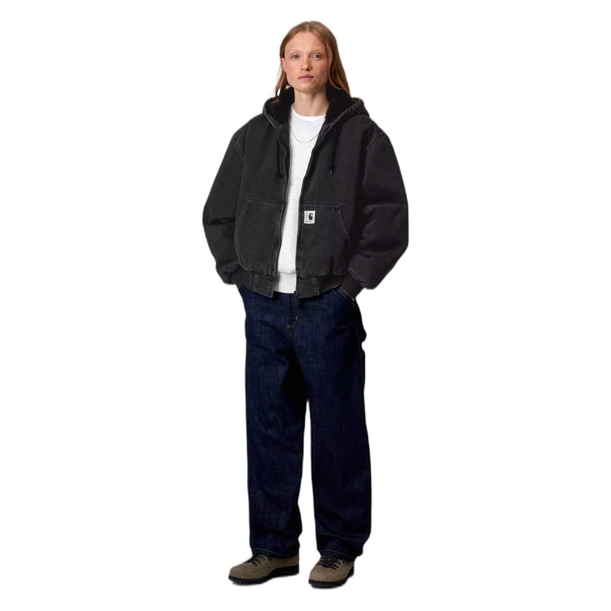 Giacca Carhartt Wip W'OG Active Jacket - Black Stone Washed