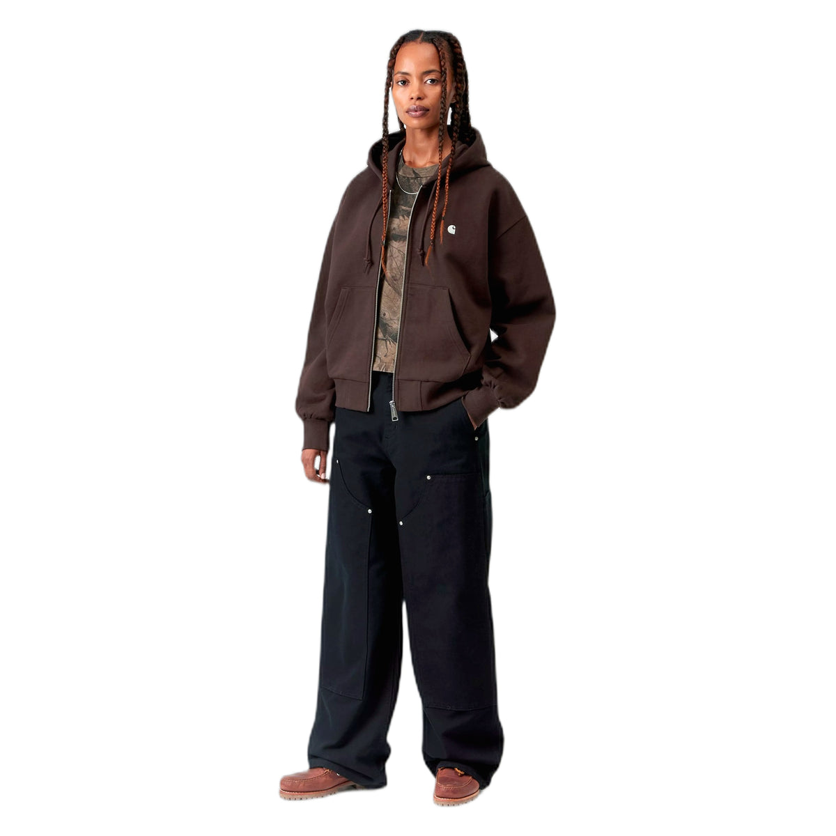 Felpa Carhartt Wip W' Hooded Casey Jacket - Palisnder / Silver