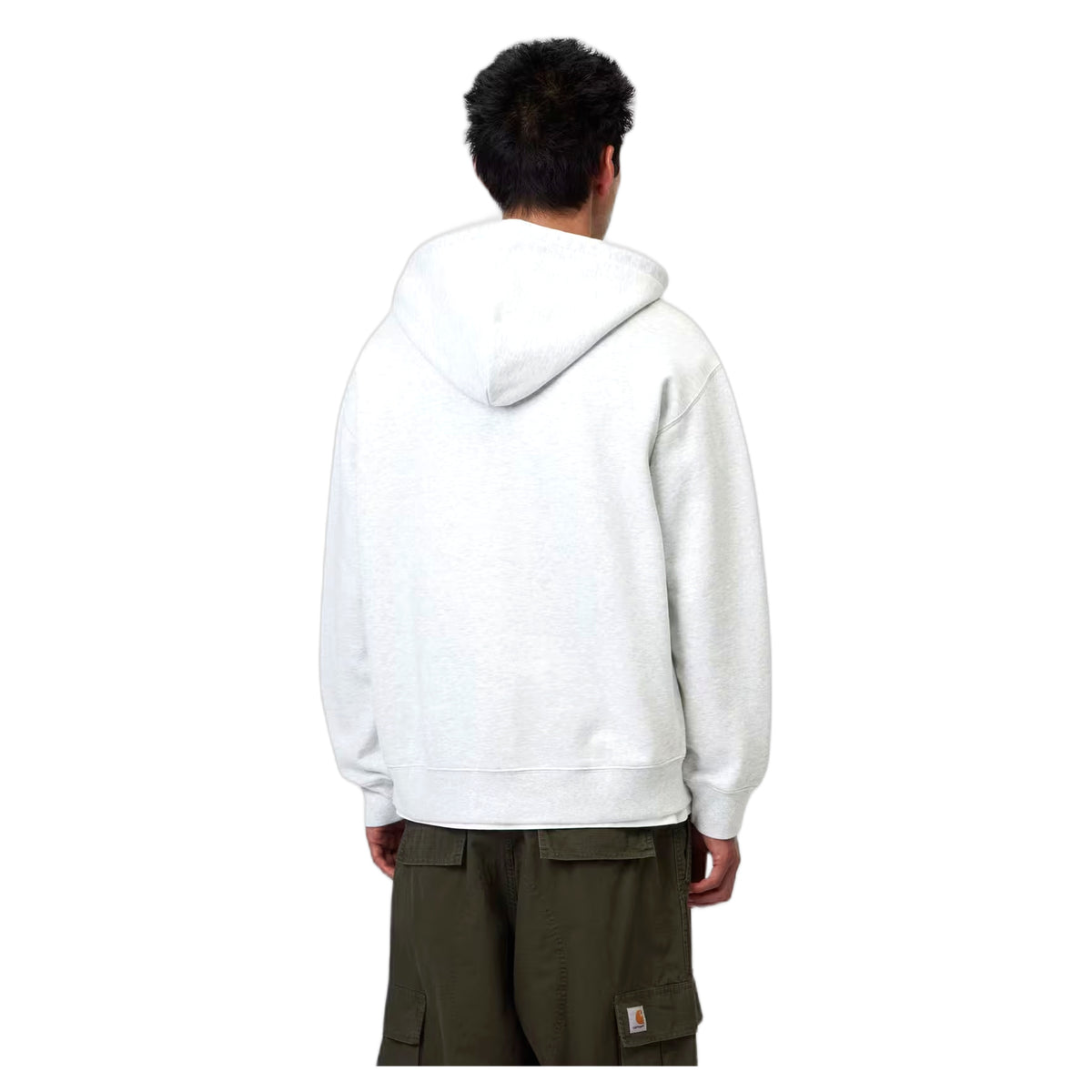 Felpa Carhartt Wip Hooded WIP Sweat Jacket - Ash Heather Stone Washed