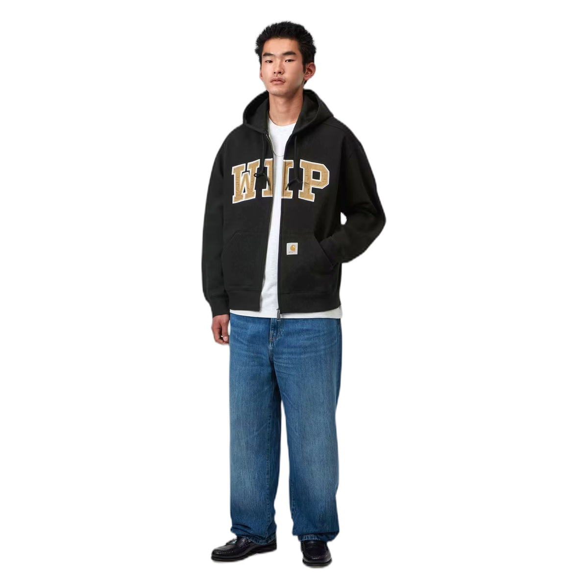 Felpa Carhartt Wip Hooded WIP Sweat Jacket - Black Stone Washed