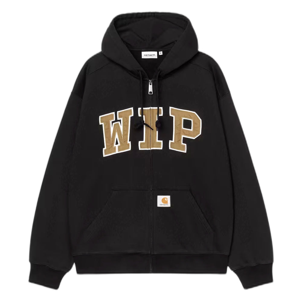 Felpa Carhartt Wip Hooded WIP Sweat Jacket - Black Stone Washed