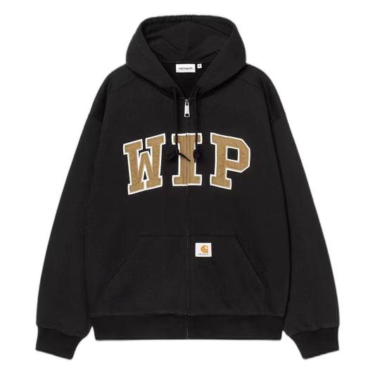 Felpa Carhartt Wip Hooded WIP Sweat Jacket - Black Stone Washed