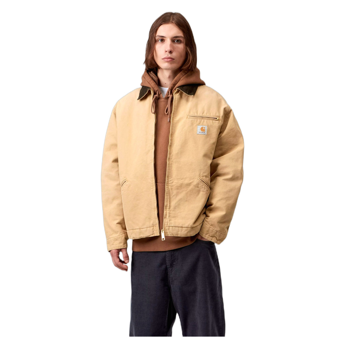 Giacca Carhartt Wip OG Detroit Jacket - WIP Dusty Brown / Tobacco Stone Canvas