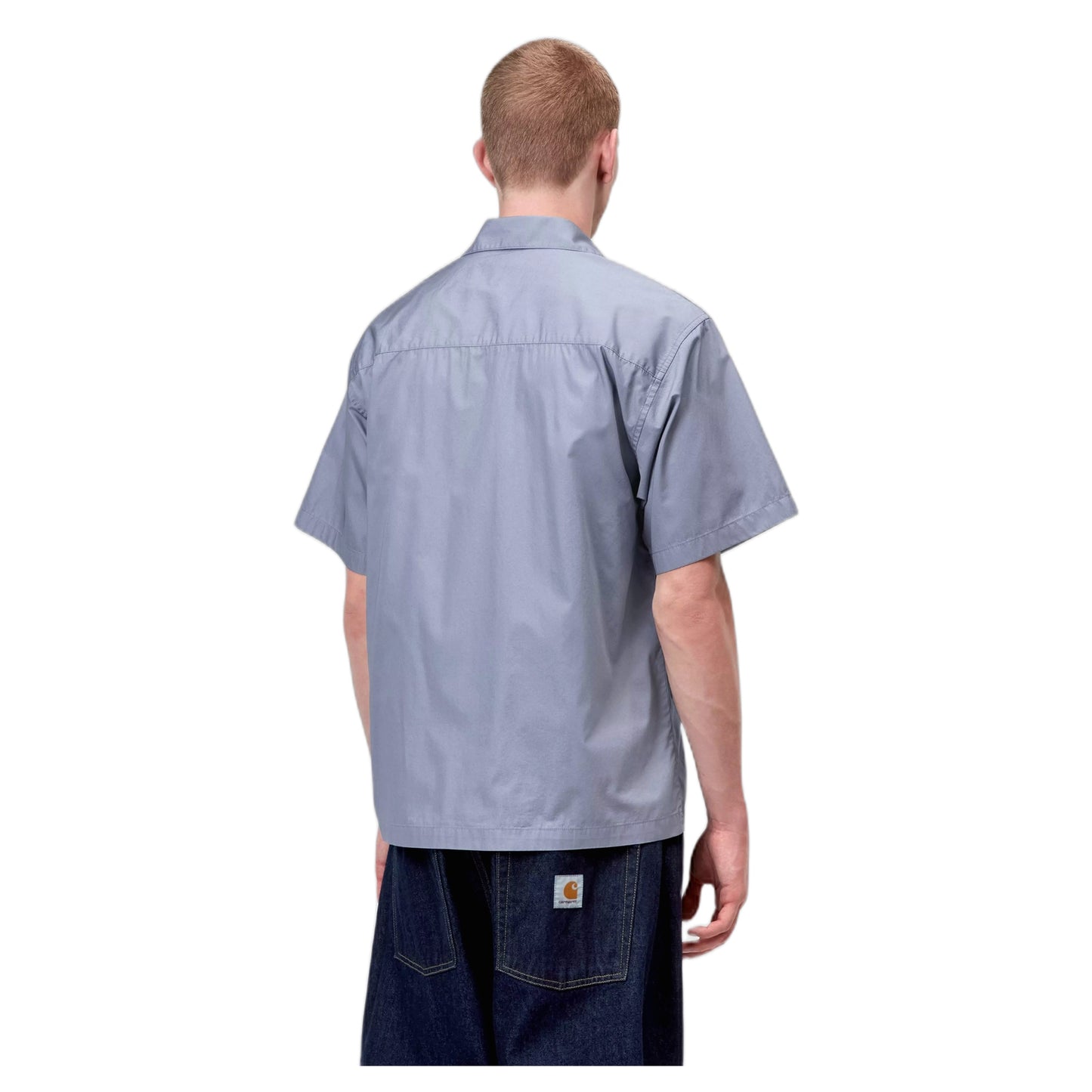 Camicia Carhartt Wip S/S Kendry Shirt -Shady Blue / White