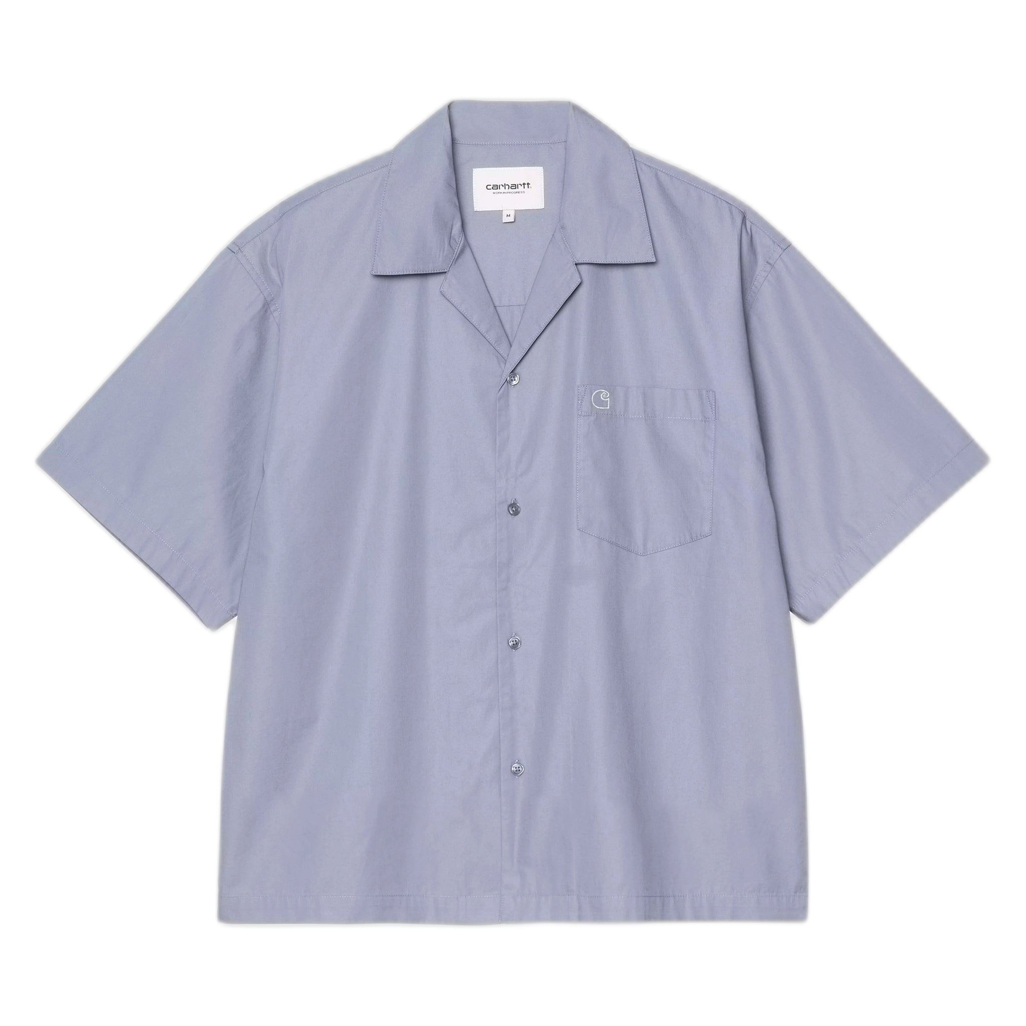 Camicia Carhartt Wip S/S Kendry Shirt -Shady Blue / White