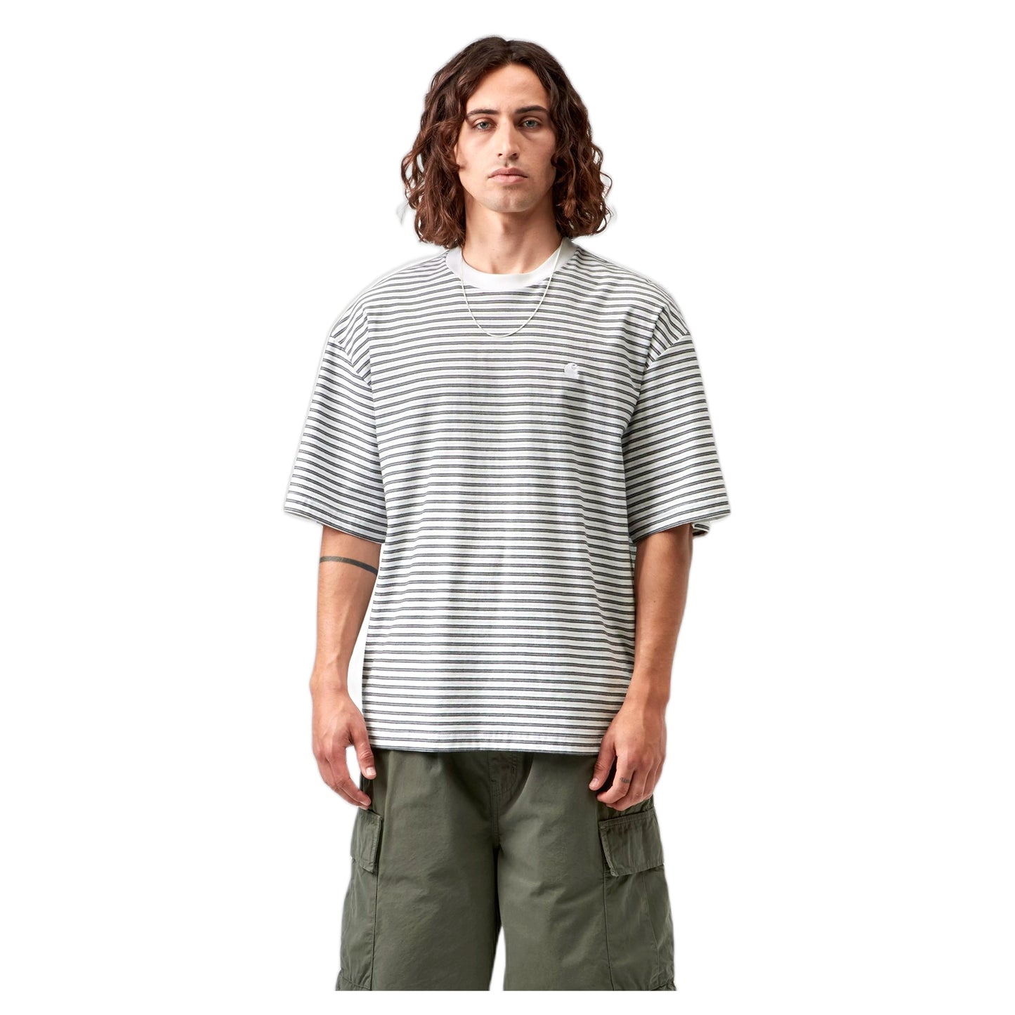 T-Shirt Carhartt Wip S/S Dupree T-Shirt Dupree Stripe - White