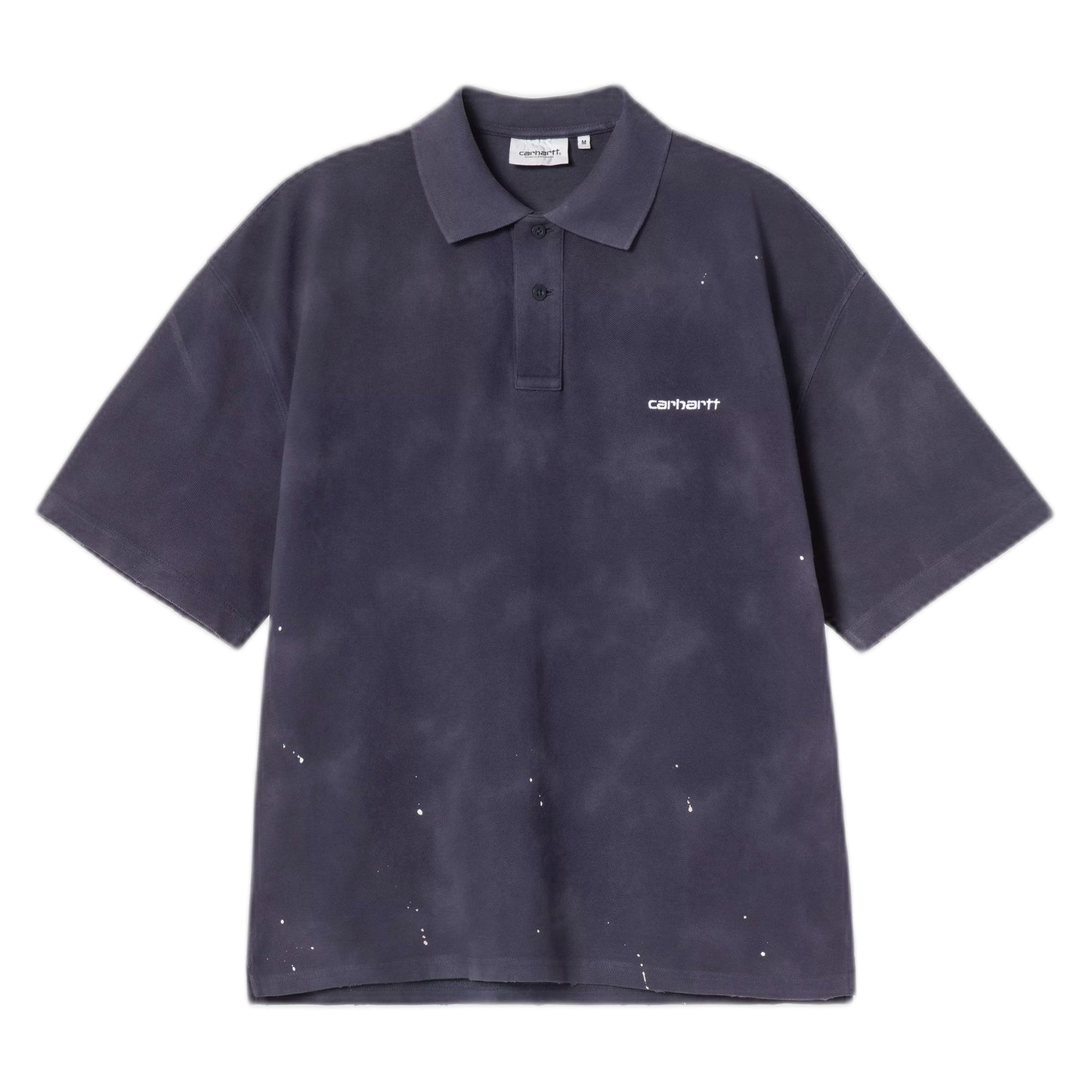 Polo Carhartt Wip S/S Painter Polo -Dark Navy destroy wash, splatter