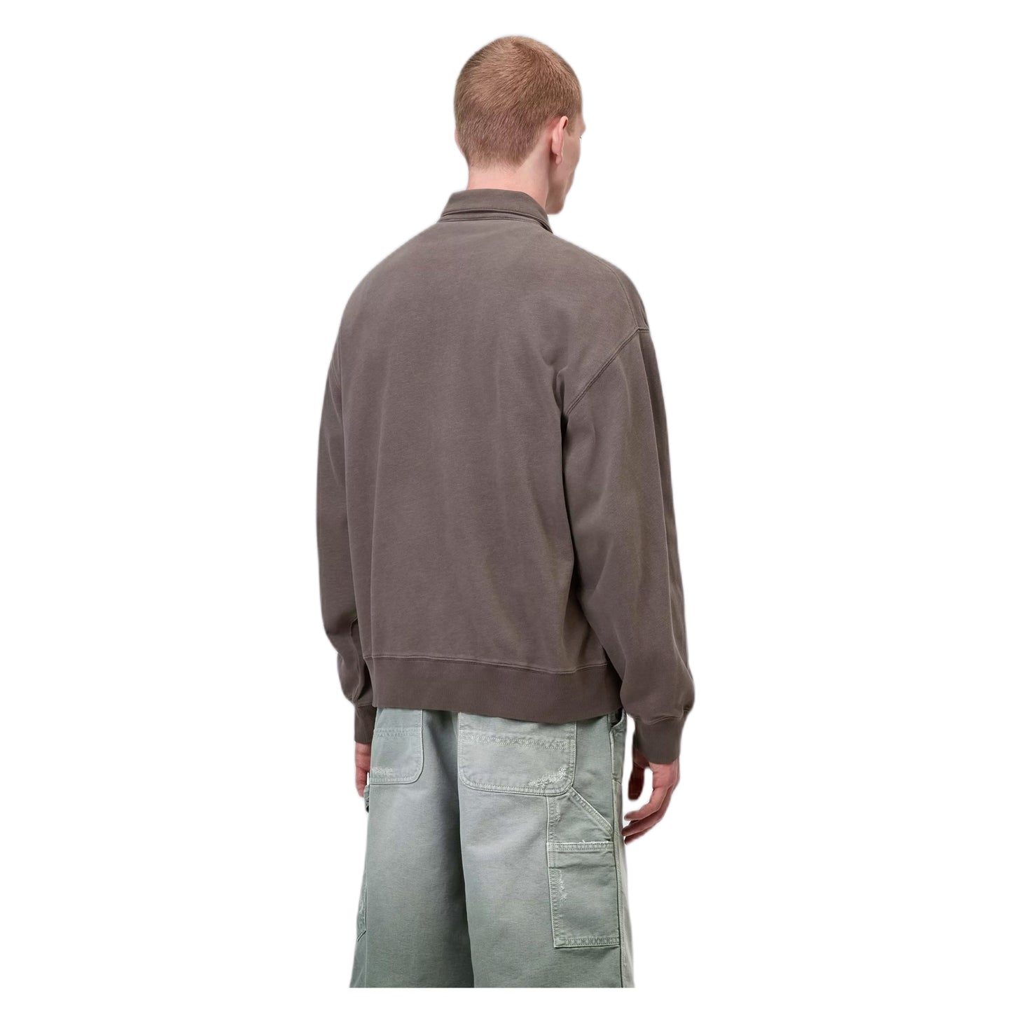 Felpa Carhartt Wip Harper Polo - Tobacco garment dyed
