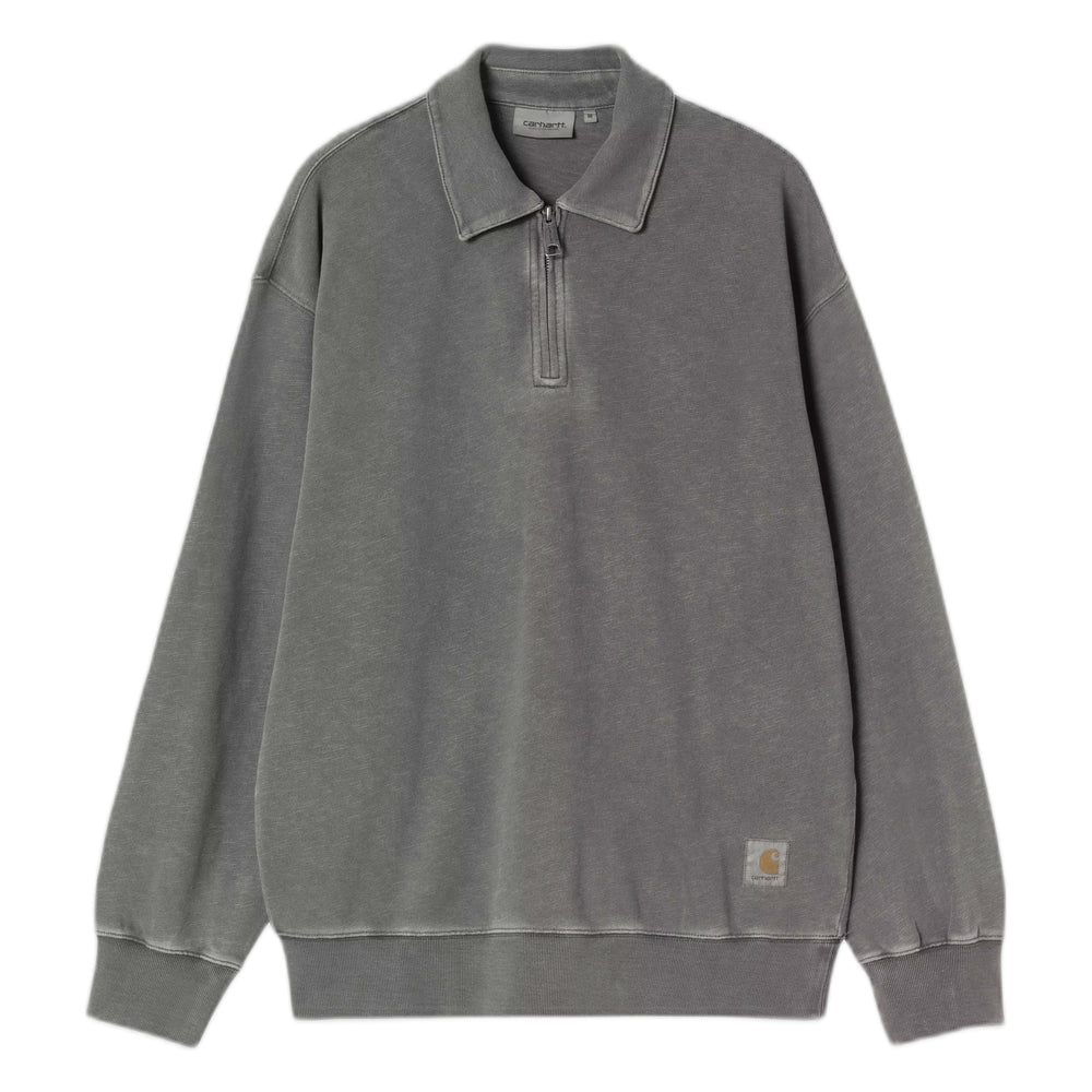Felpa Carhartt Wip Harper Polo - Black garment dyed