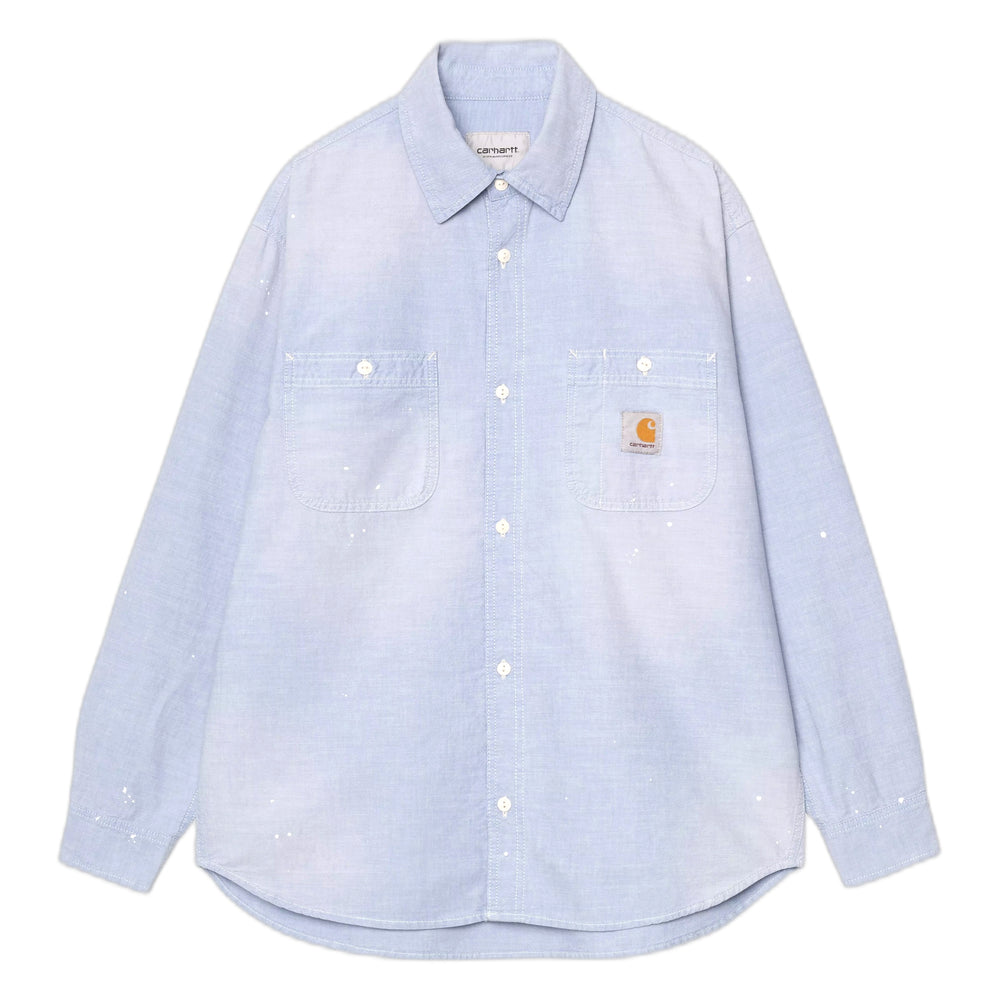 Camicia Carhartt Wip L/S Painter Shirt -Blue worn used, splatter