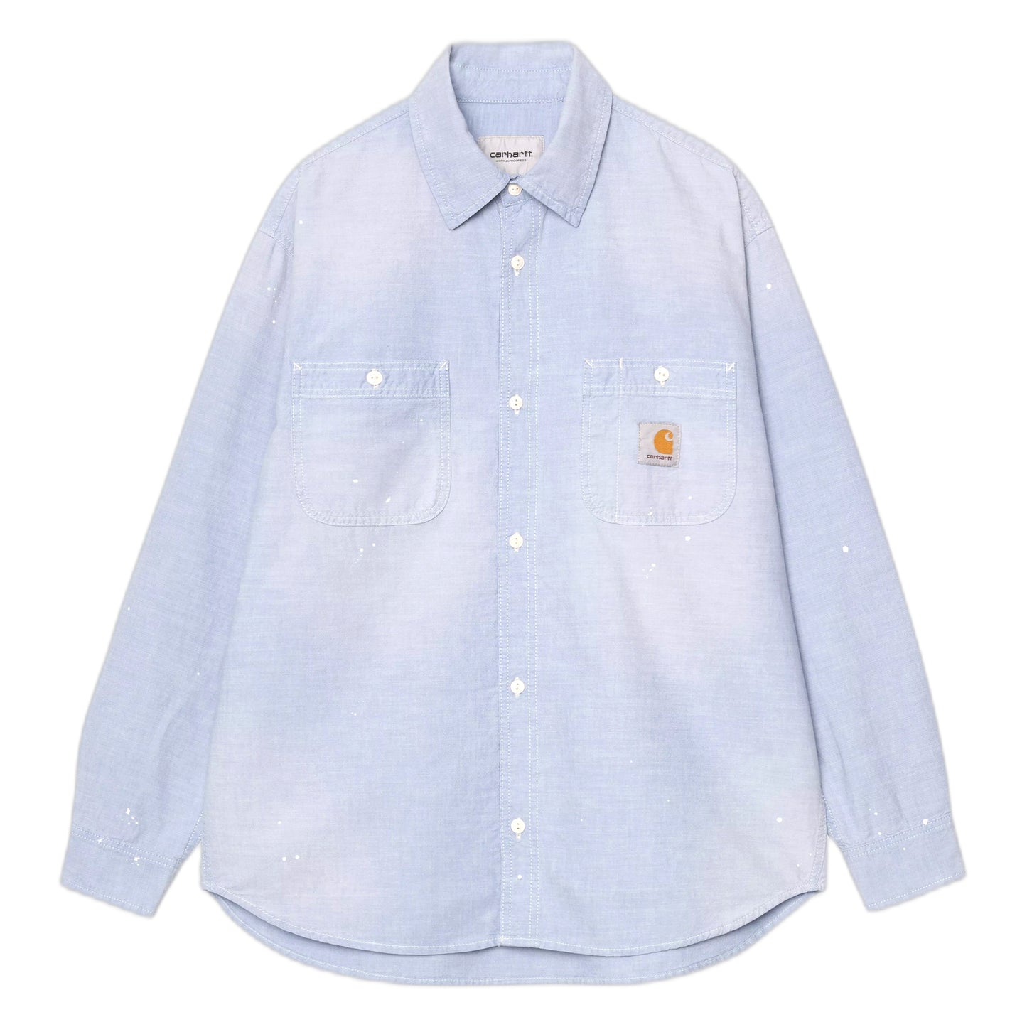 Camicia Carhartt Wip L/S Painter Shirt -Blue worn used, splatter