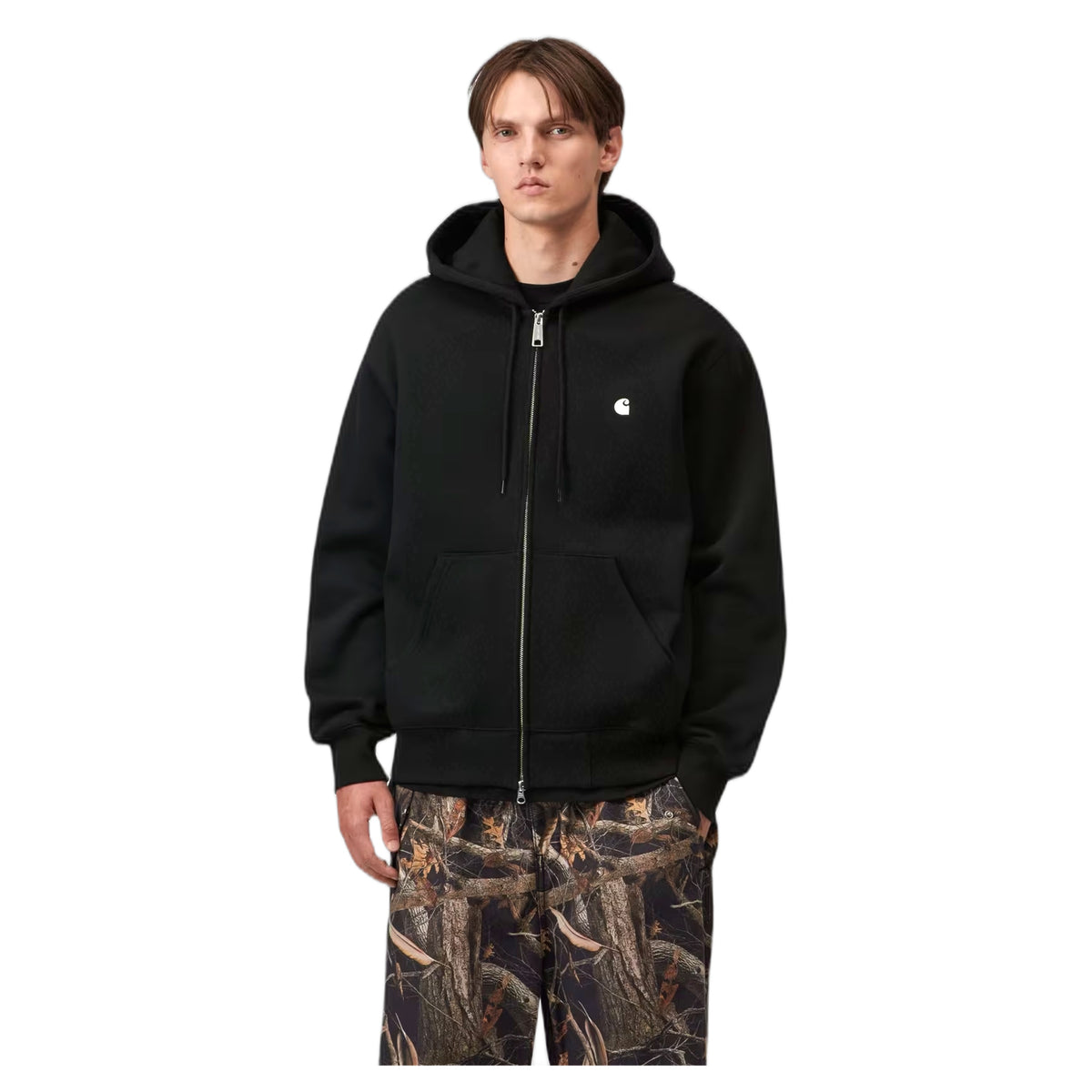 Felpa Carhartt Wip Hooded Mack Jacket - Black / Wax