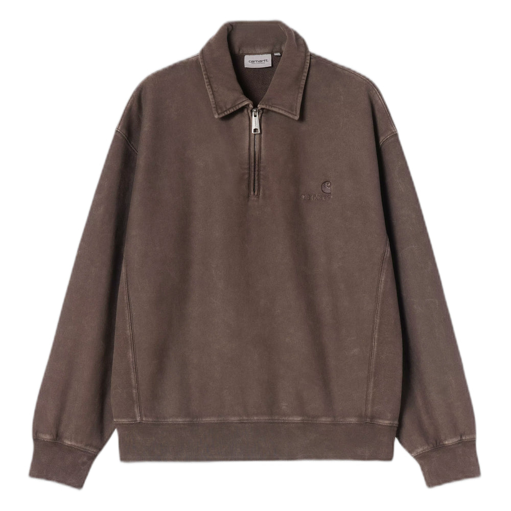 Felpa Carhartt Wip Lambert Polo Sweat - Tobacco Moon Wash