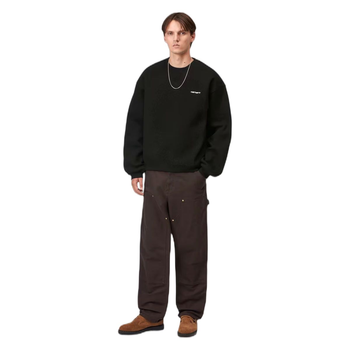 Felpa Carhartt Wip Ebbert Sweat - Black / White