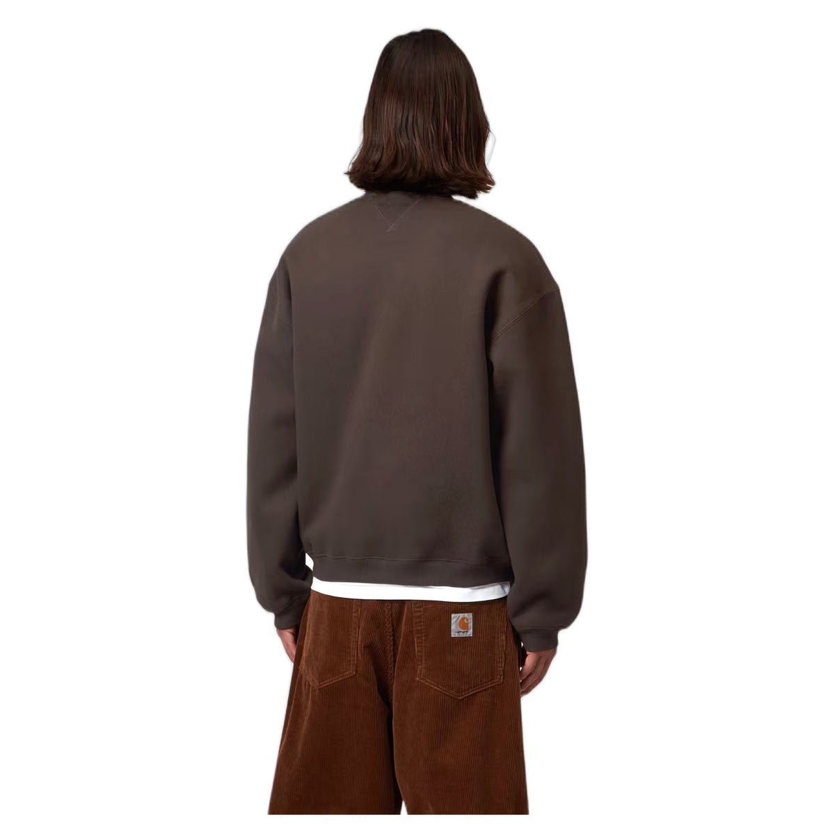 Felpa Carhartt Wip Ebbert Sweat - Tobacco / White