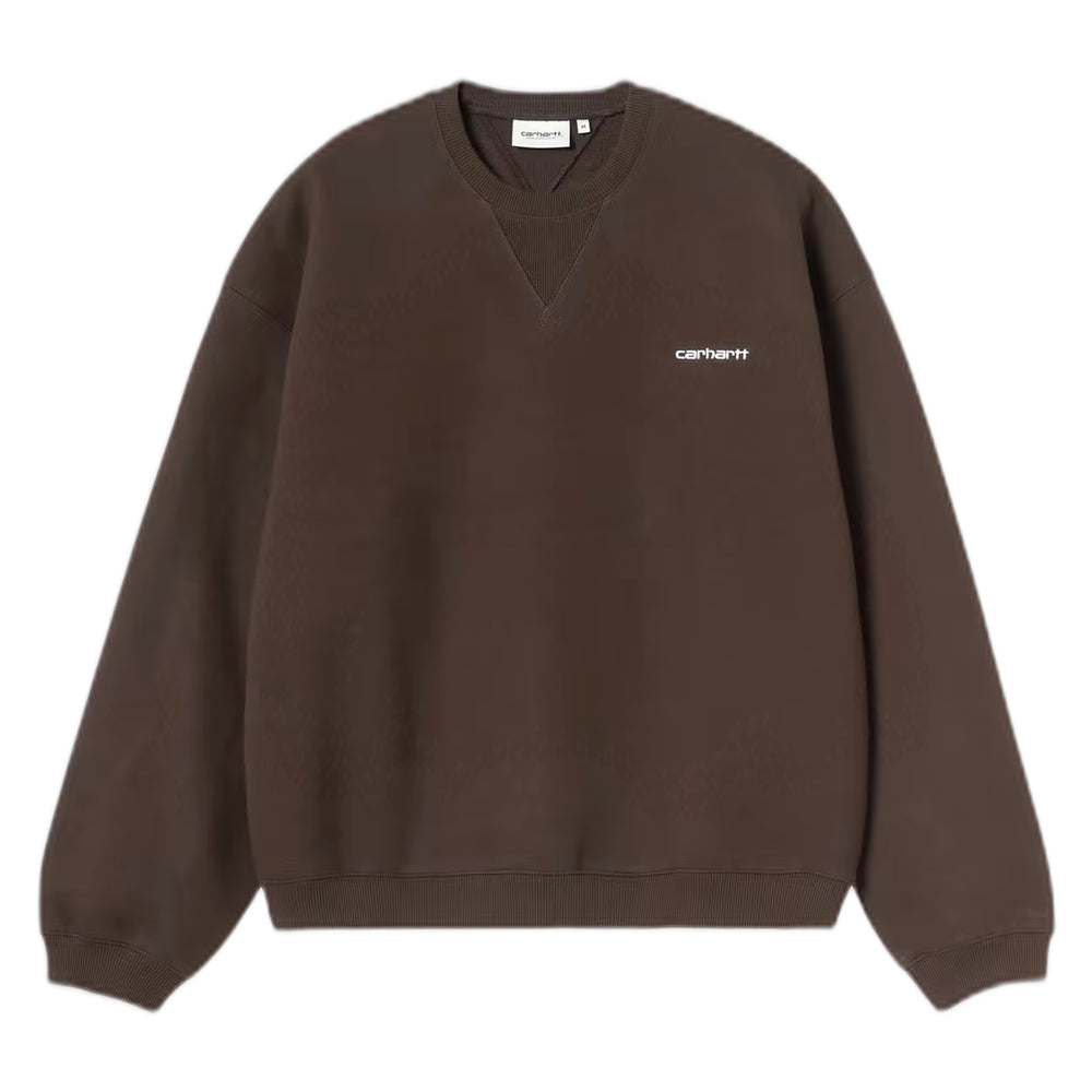 Felpa Carhartt Wip Ebbert Sweat - Tobacco / White