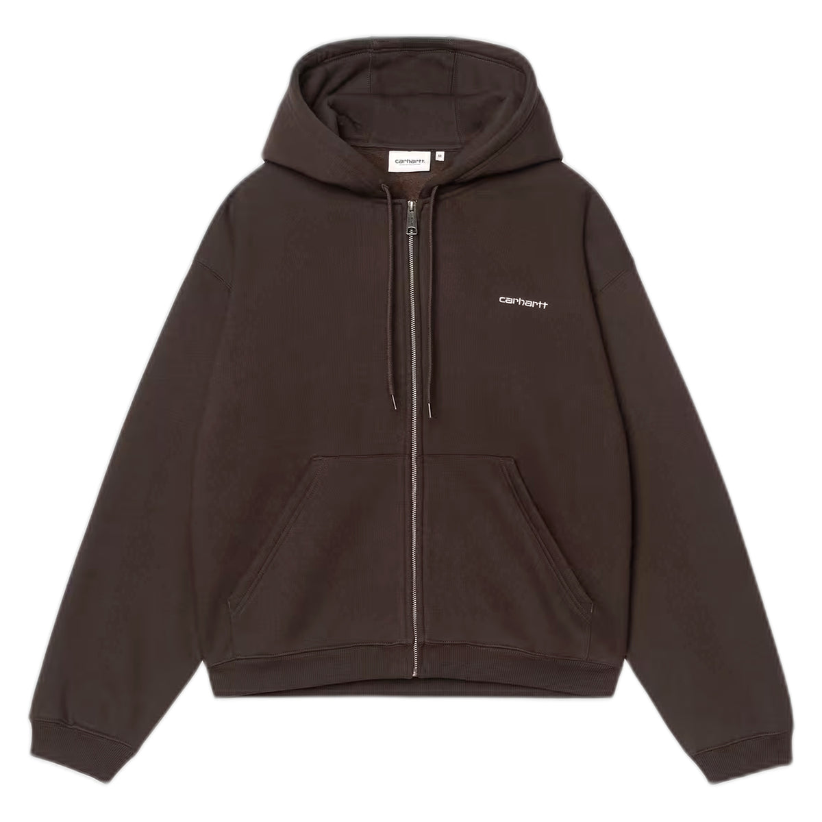 Felpa Carhartt Wip Hooded Ebbert Jacket - Tobacco / White