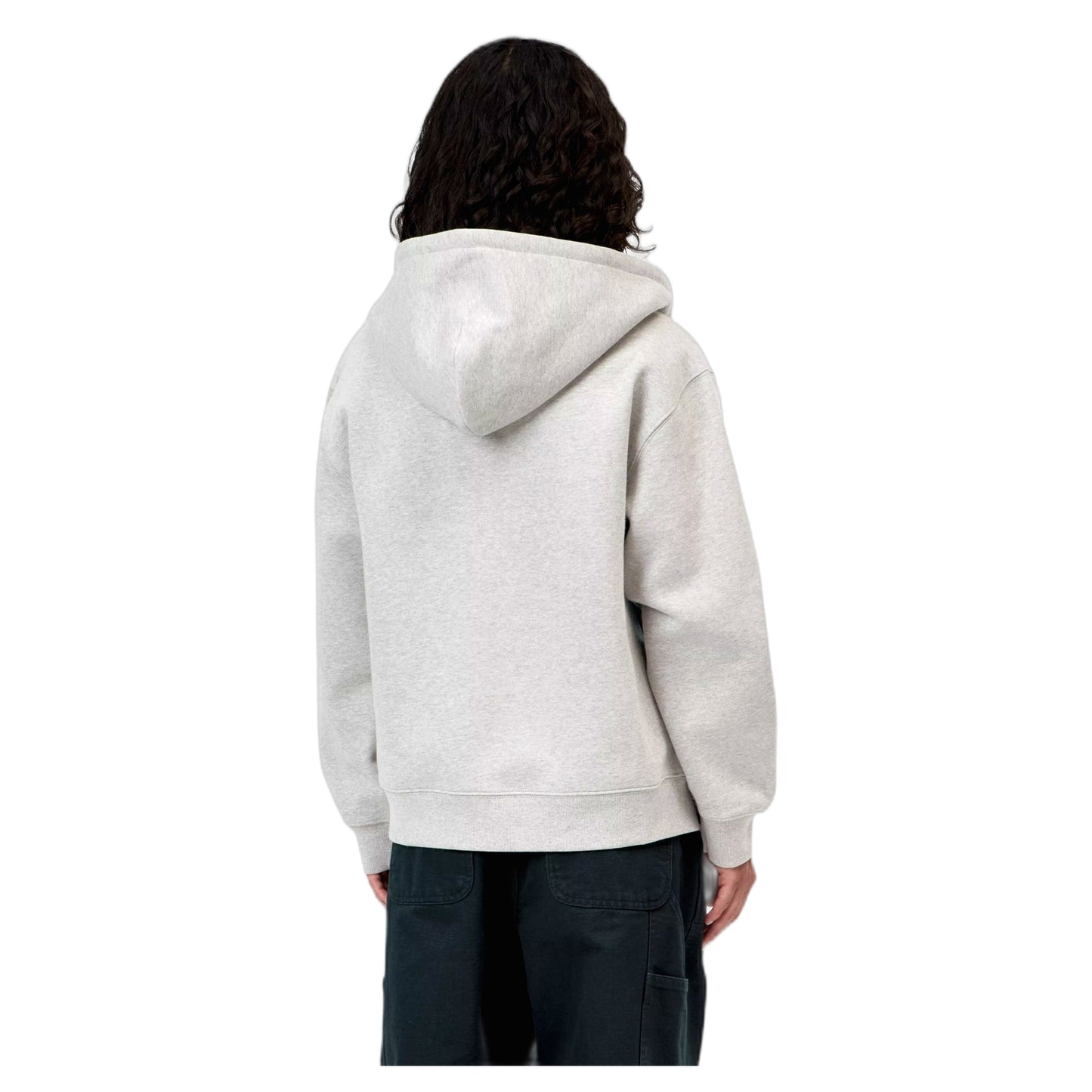 Felpa Carhartt Wip W' HD Small Heart Patch Jacket - Grey Heather/ Black