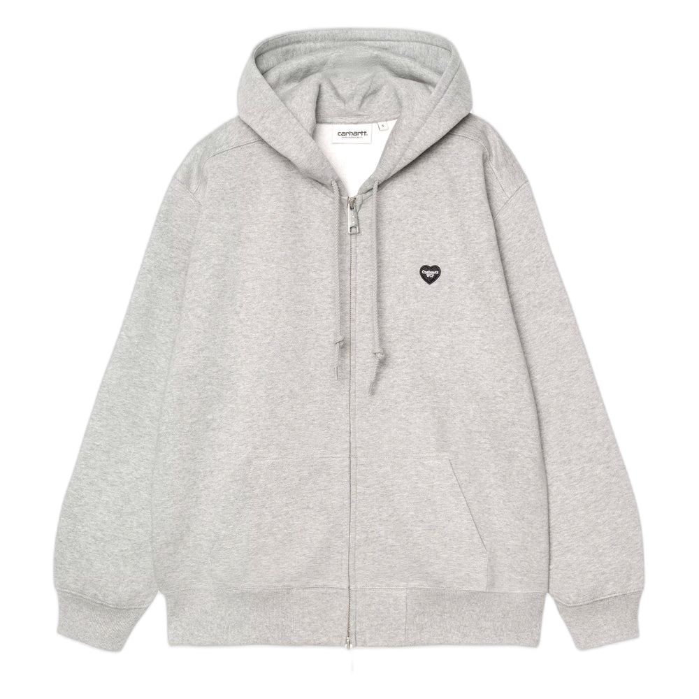 Felpa Carhartt Wip W' HD Small Heart Patch Jacket - Grey Heather/ Black