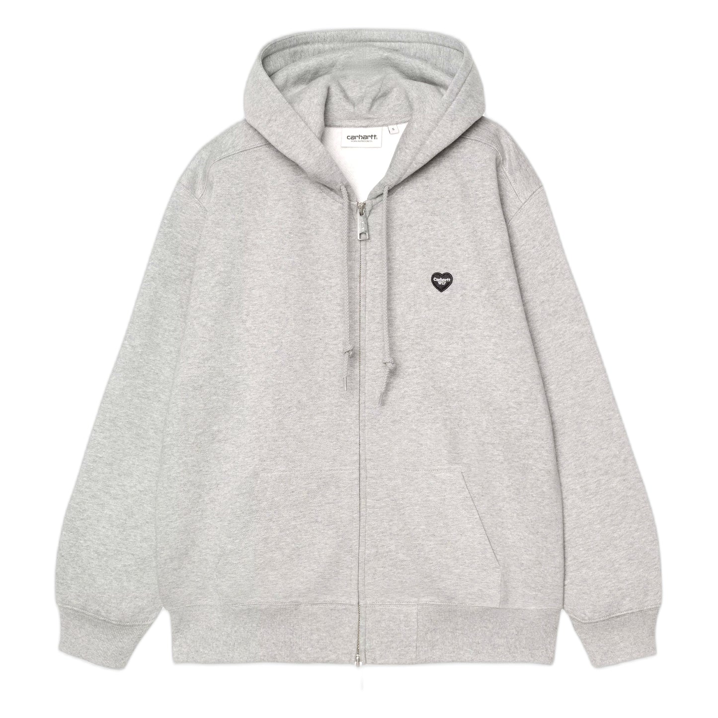 Felpa Carhartt Wip W' HD Small Heart Patch Jacket - Grey Heather/ Black
