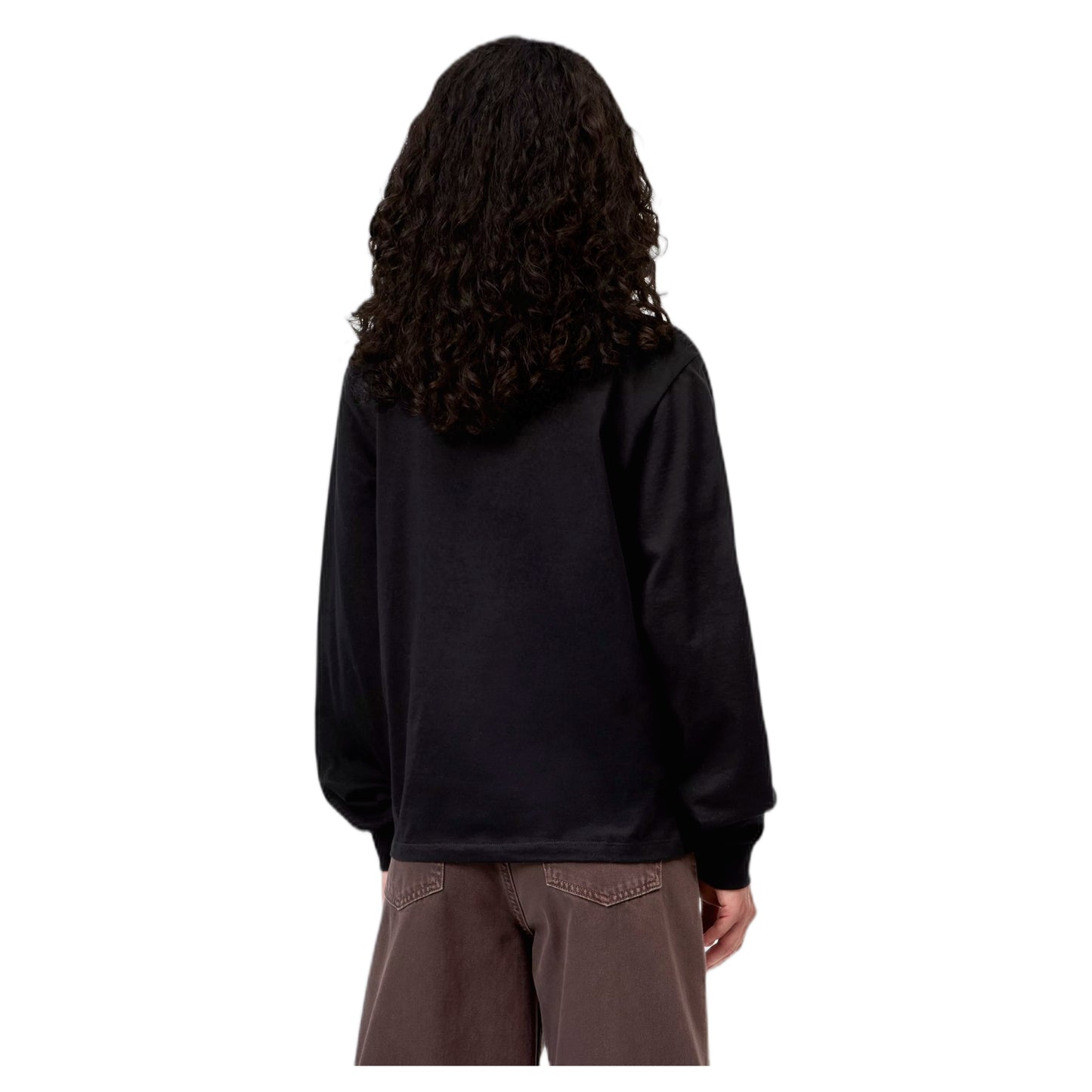 Long Sleeve Carhartt Wip W' L/S Pocket Small Heart T-Shirt - Black / Black