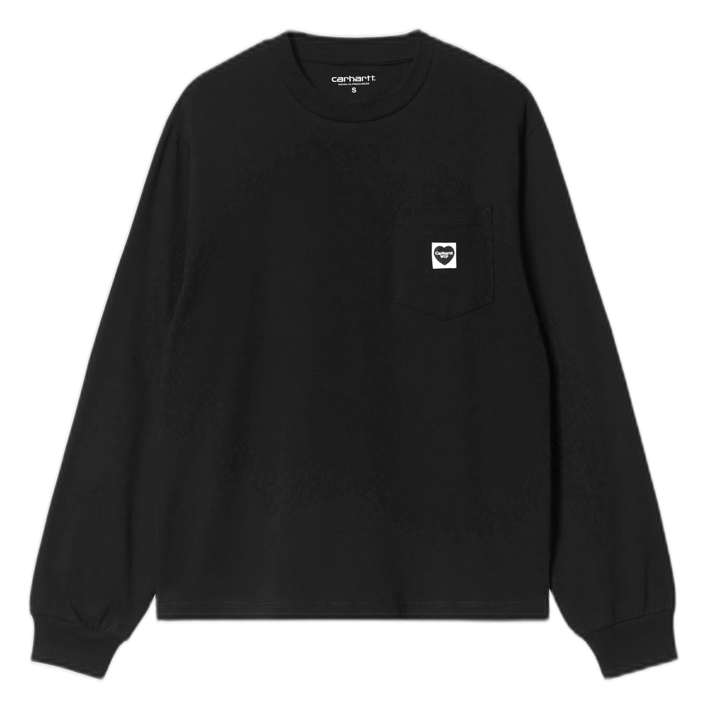 Long Sleeve Carhartt Wip W' L/S Pocket Small Heart T-Shirt - Black / Black