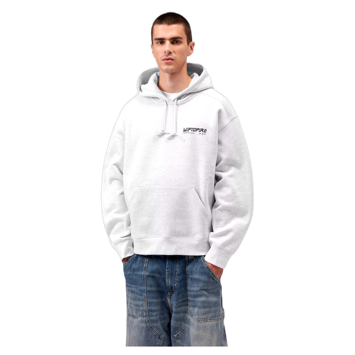 Felpa Carhartt Wip Hooded Wiptopia 2 Sweatshirt - Ash Heather