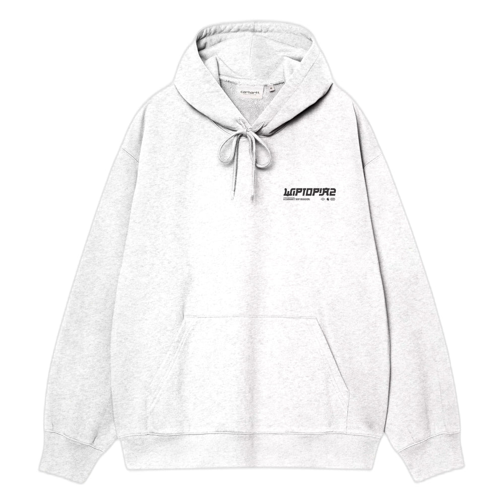 Felpa Carhartt Wip Hooded Wiptopia 2 Sweatshirt - Ash Heather