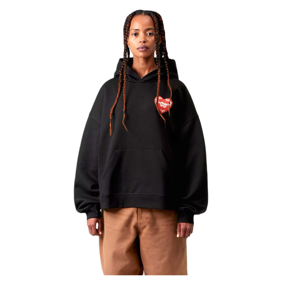 Felpa Carhartt Wip W' Hooded Hartt Case Sweat - Black