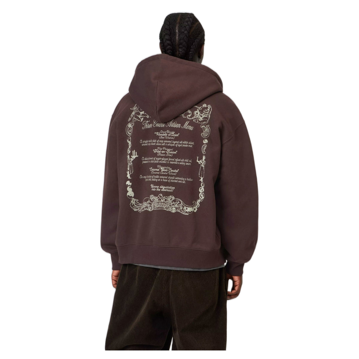 Felpa Carhartt Wip Hooded Chez WIP Jacket - Palisander / Grey