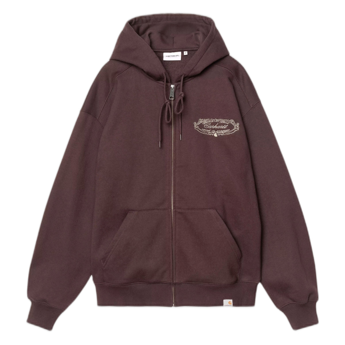 Felpa Carhartt Wip Hooded Chez WIP Jacket - Palisander / Grey
