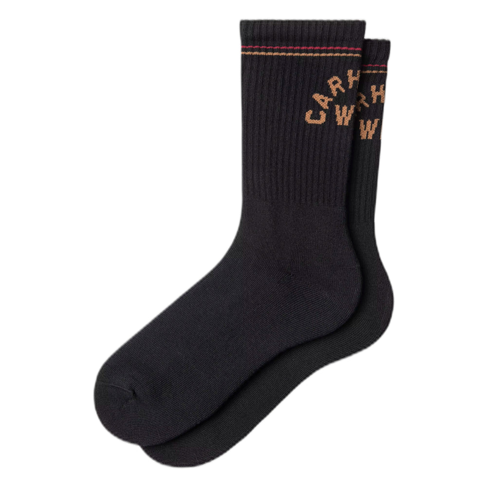 Calze Carhartt Wip Arch Script Socks - Black/WIP H Brown