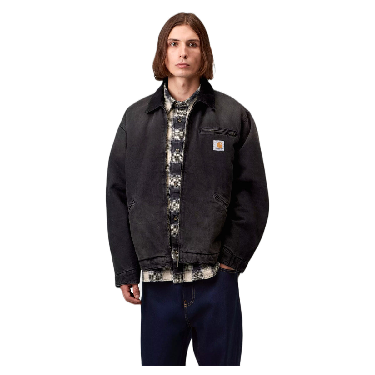 Giacca Carhartt Wip OG Detroit Jacket - Black / Black Tobacco Used Wash