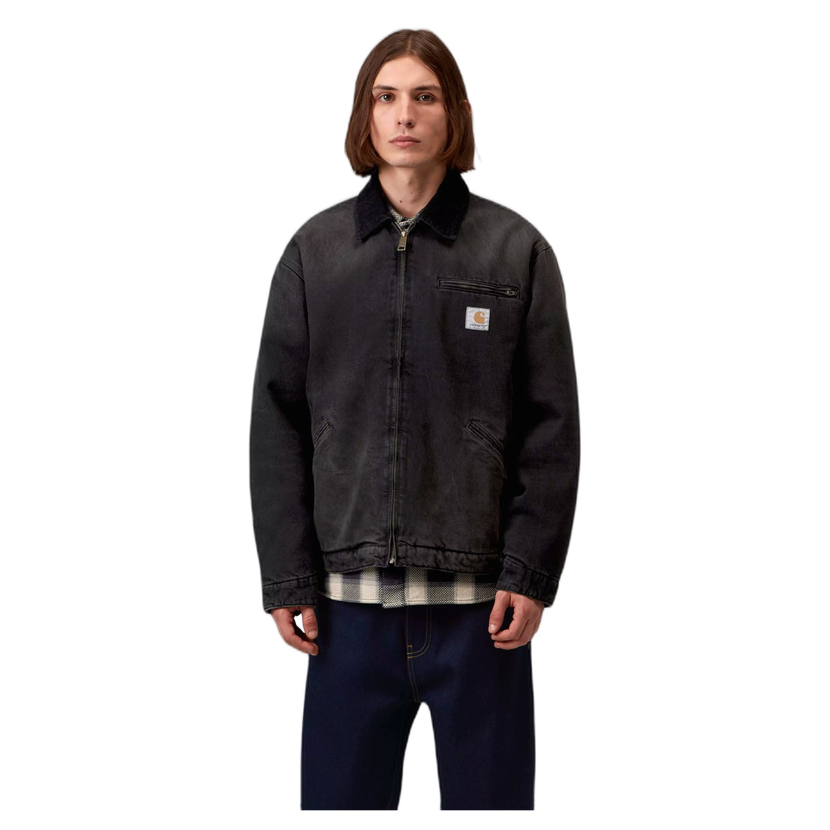 Giacca Carhartt Wip OG Detroit Jacket - Black / Black Tobacco Used Wash