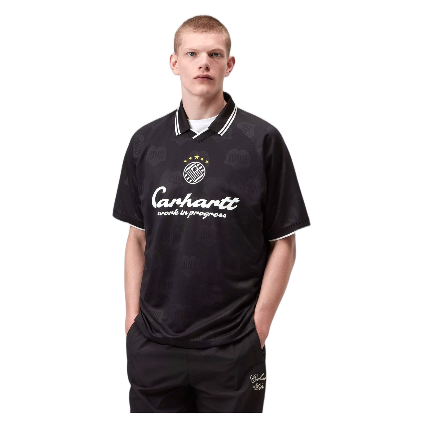 T-Shirt Carhartt Wip S/S Terrace Football T-Shirt Heart Train Jacquard - Black