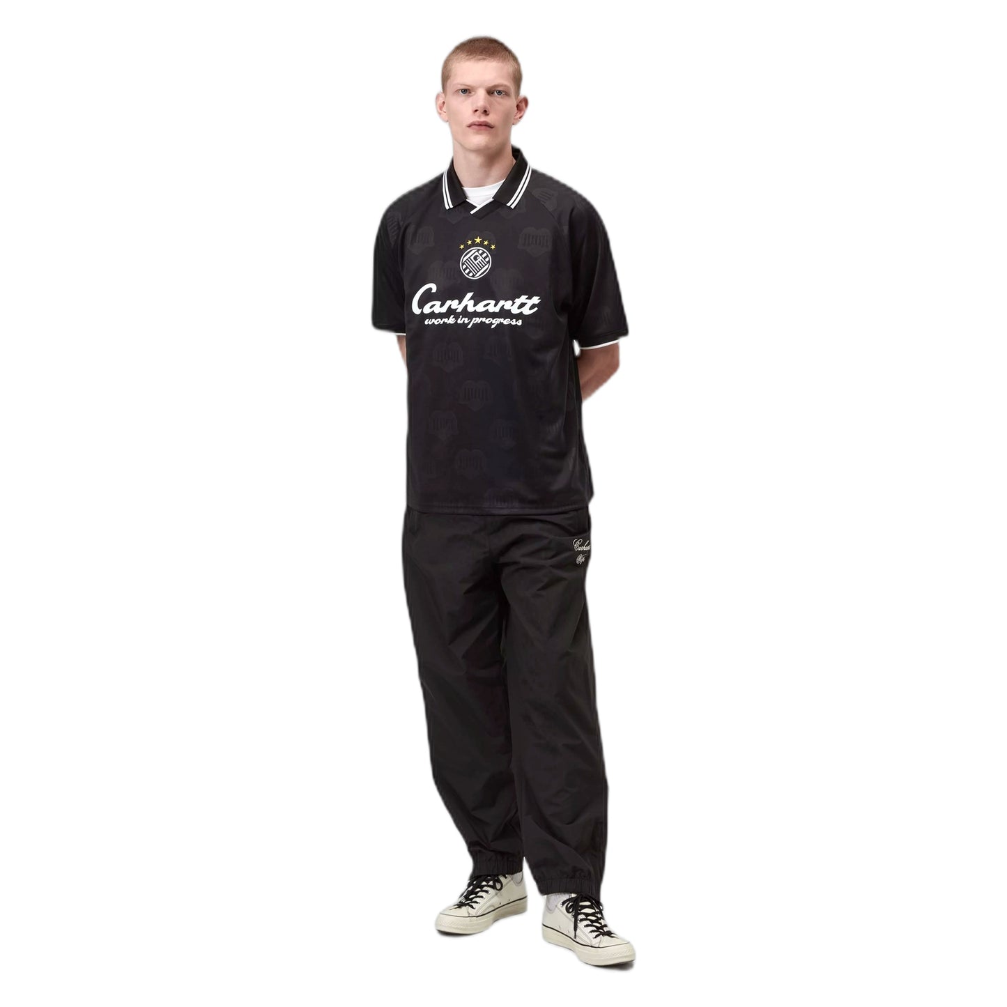 T-Shirt Carhartt Wip S/S Terrace Football T-Shirt Heart Train Jacquard - Black