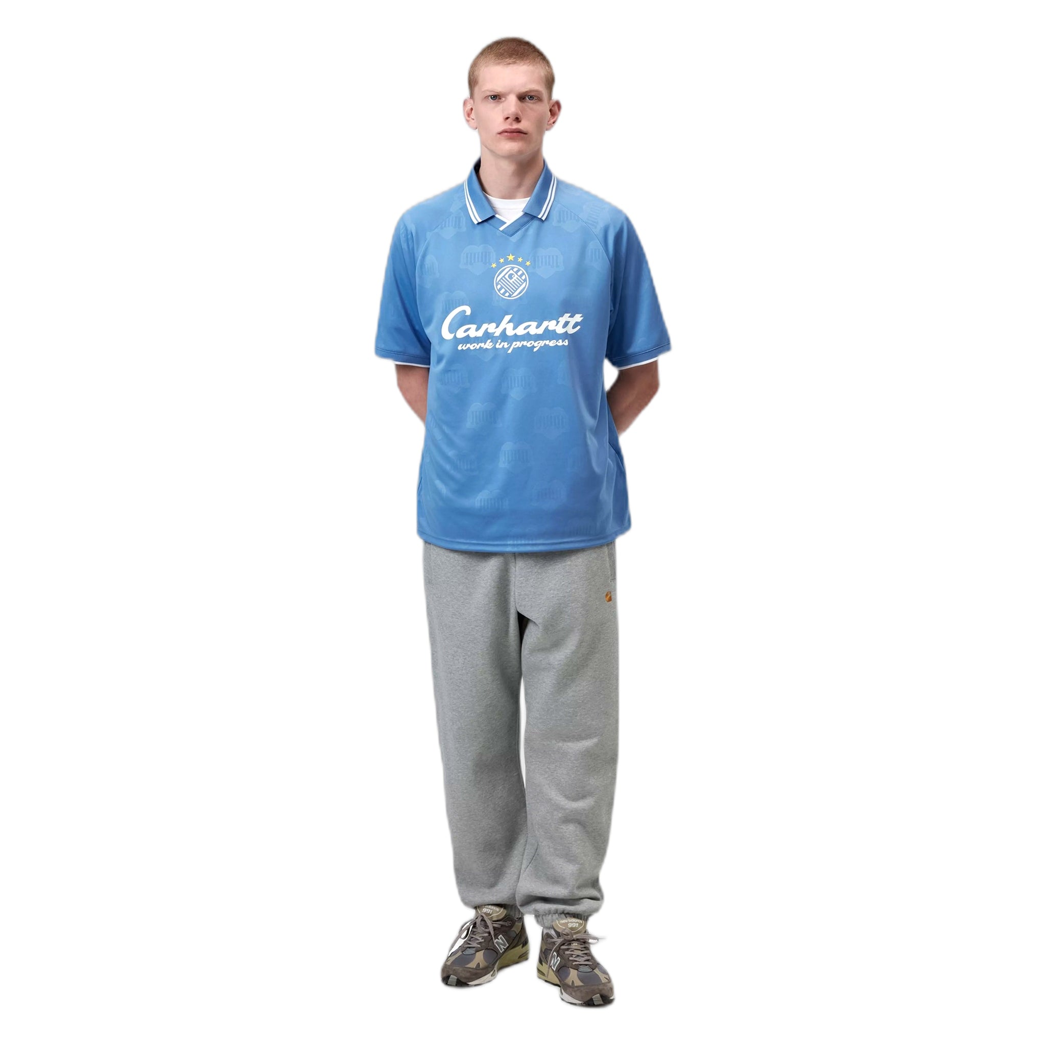 T-Shirt Carhartt Wip S/S Terrace Football T-Shirt Heart Train Jacquard - Curacao