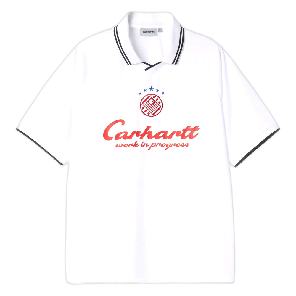 T-Shirt Carhartt Wip S/S Terrace Football T-Shirt Heart Train Jacquard - White