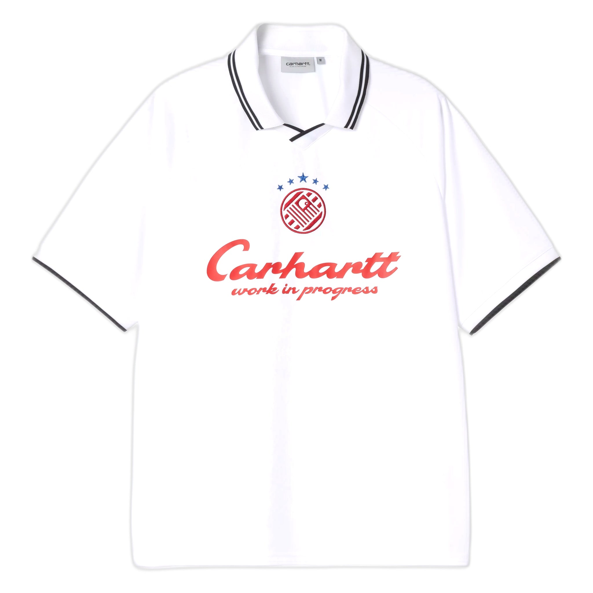 T-Shirt Carhartt Wip S/S Terrace Football T-Shirt Heart Train Jacquard - White