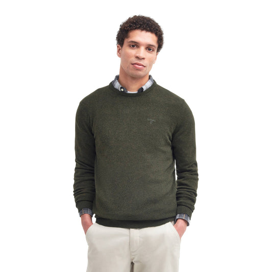 Maglione Barbour Essential L/Wood Crew Neck - Seaaweed