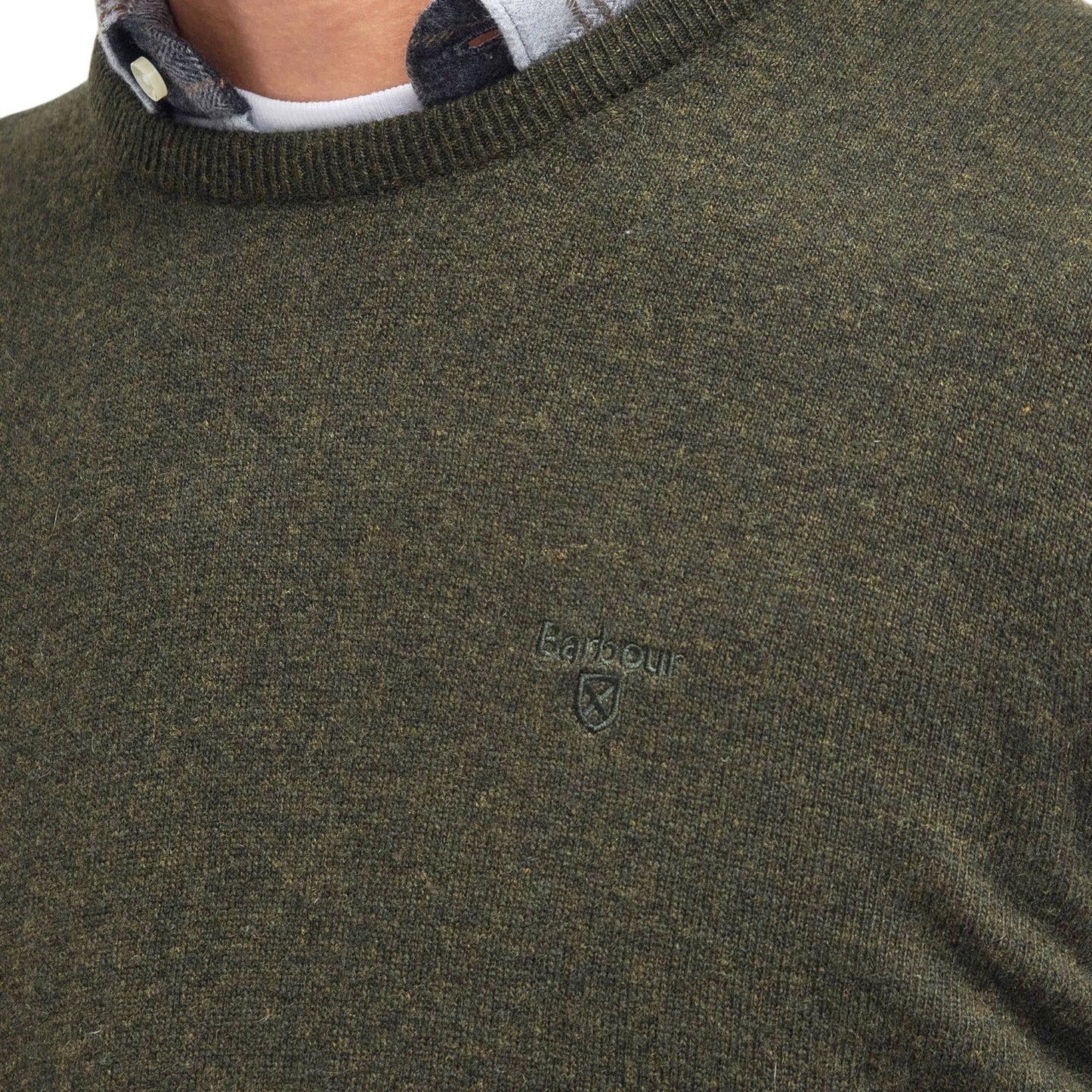 Maglione Barbour Essential L/Wood Crew Neck - Seaaweed
