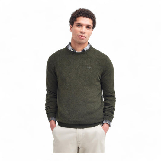 Maglione Barbour Essential Lambswool Crewneck - Seaweed Francis Concept