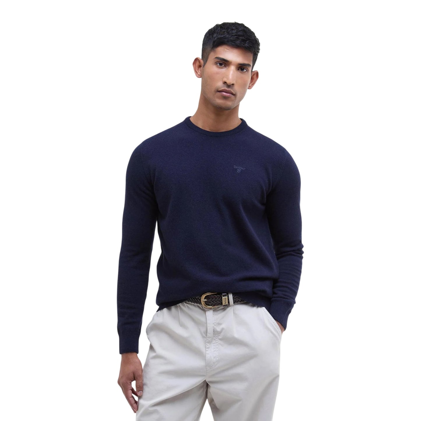 Maglione Barbour Essential L/Wool Crewneck - Navy