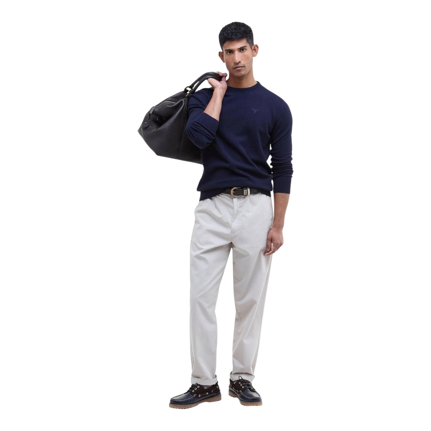 Maglione Barbour Essential L/Wool Crewneck - Navy