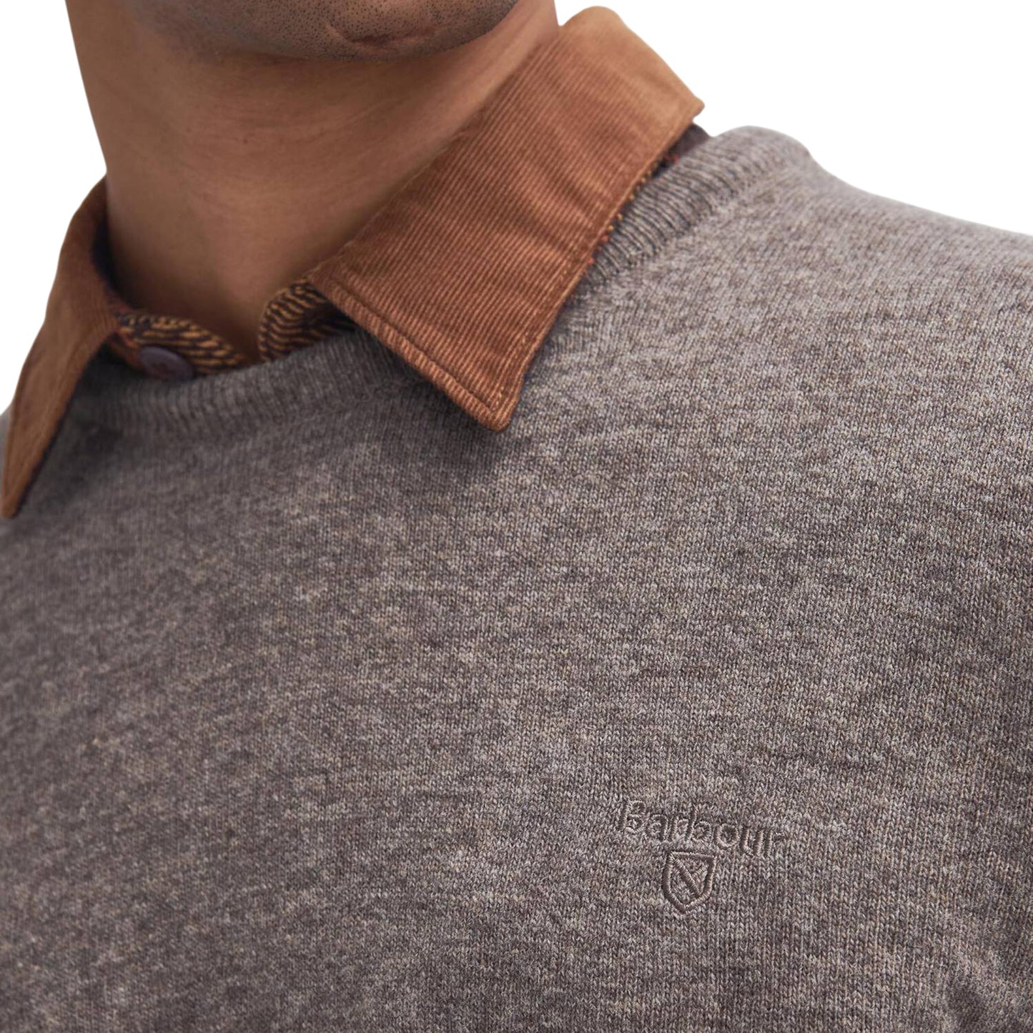 Maglione Barbour Essential L/Wool Crewneck - Dark Stone