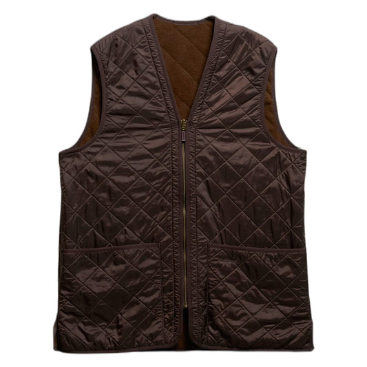 Gilet Barbour Polarquilt Waistcoat Zip - Dark Brown