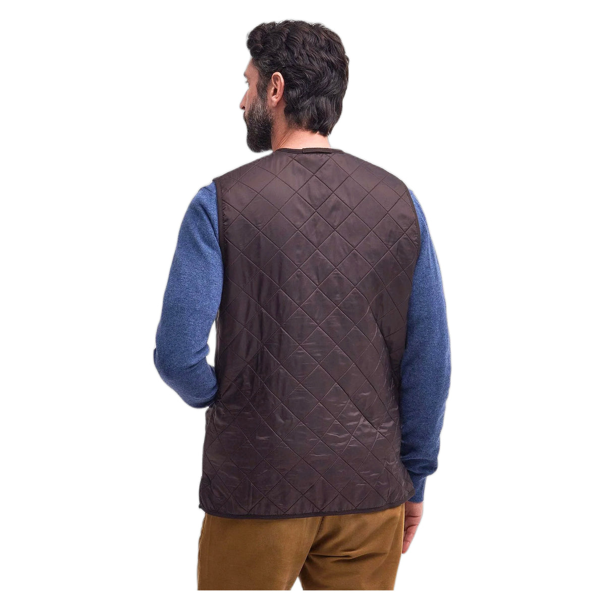 Gilet Barbour Polarquilt Waistcoat Zip - Dark Brown