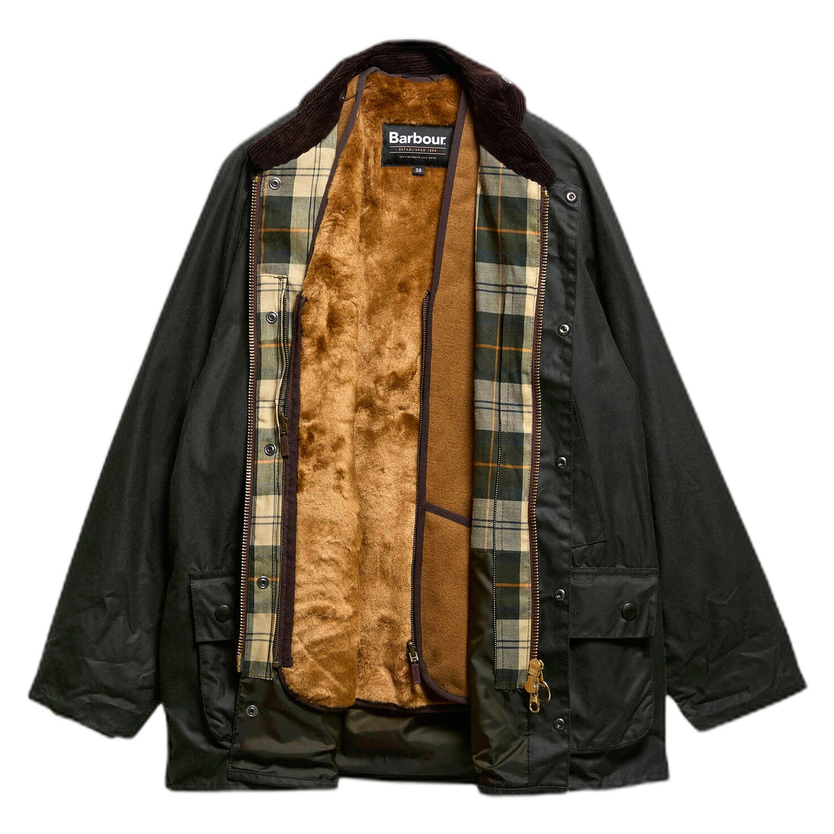 Gilet Barbour Warm Pile Waistcoat Zip - Brown