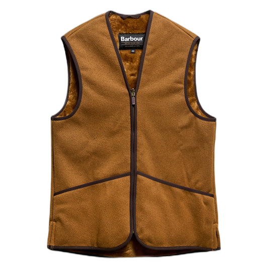 Gilet Barbour Warm Pile Waistcoat Zip - Brown