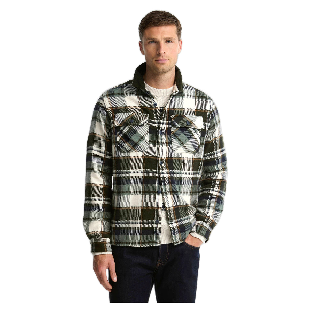 Camicia Grasmoor Relaxed Checked - Mid Olive